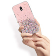 Etui do Xiaomi Redmi 8A, Glittery, różowe