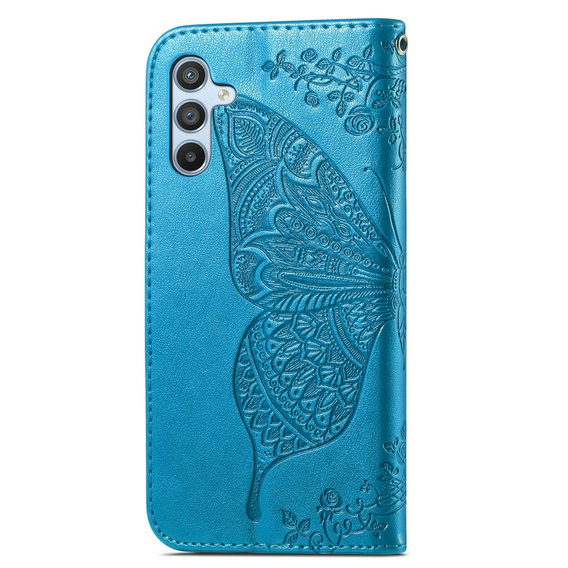 Etui z klapką do Samsung Galaxy A36 5G, Butterfly, niebieskie