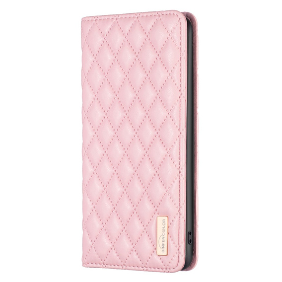 Etui z klapką do Samsung Galaxy A35 5G, Wallet, BINFEN COLOR, różowe