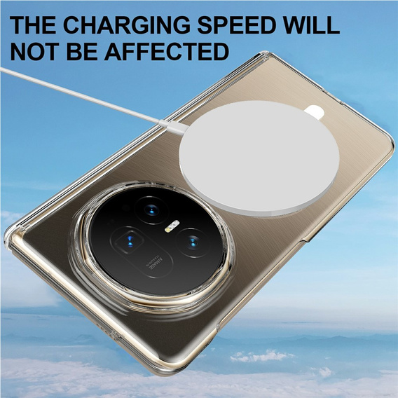 Etui ochronne do Honor Magic V5 5G, z MagSafe, przezroczyste