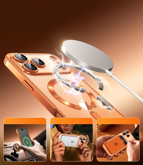 Etui do iPhone 17 Pro Max Electro MagSafe – pomarańczowe