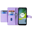 Etui z klapką do Motorola Moto G54 5G, Wallet Zipper Pocket, fioletowe