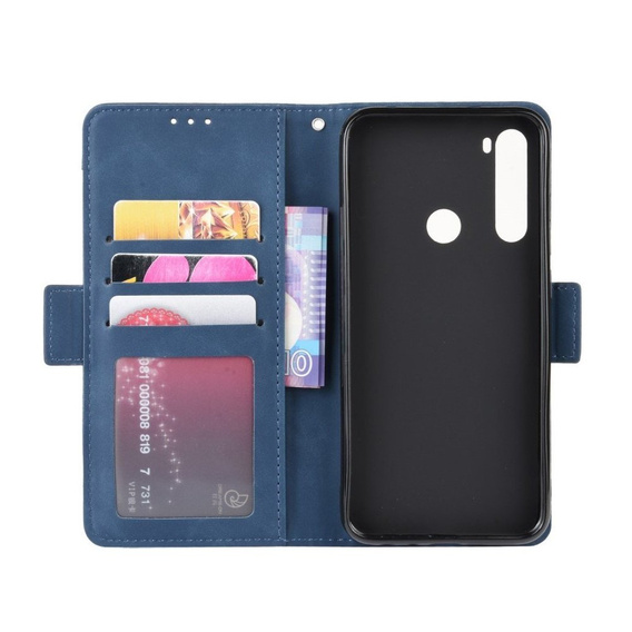 Etui z klapką do Xiaomi Redmi Note 8T, Card Slot, niebieskie