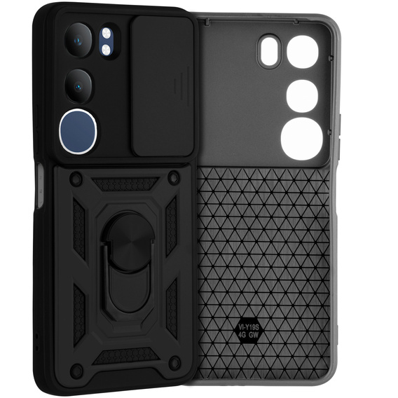 Etui pancerne do Vivo Y19s, CamShield Slide, czarne