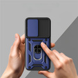 Etui pancerne do Oppo A6 Pro 5G, CamShield Slide, niebieskie