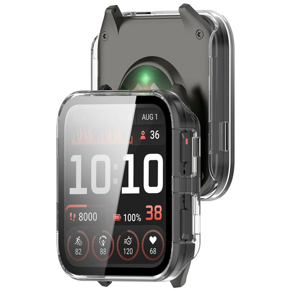 2w1 Etui + Szkło Hartowane do Garmin Venu X1, Przezroczyste