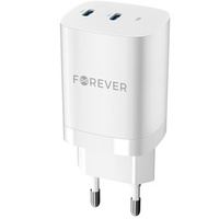 Forever Ładowarka Sieciowa 35W GaN 2x USB-C, biała