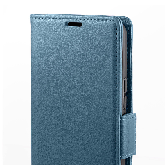 Etui do Oppo A60, ERBORD Glossy Litchi, portfel z klapką, niebieskie