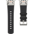 Pasek Skórzany do Apple Watch 1/2/3/4/5/6/7/8/9/10/11/SE Ultra 1/2/3 42/44/45/46/49mm, Czarny