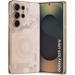 Etui do Samsung Galaxy S25 Ultra, Matte Case z wzorem wnętrza telefonu, tytanowe szare