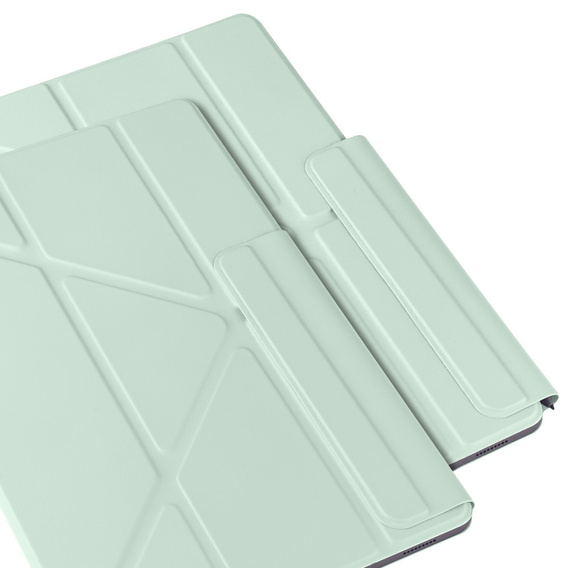 Magnetyczne etui origami do Samsung Galaxy Tab S10 Lite / S10 FE / S9 FE / S9 – jasnozielone