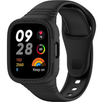 Pasek Silikonowy z Etui do Xiaomi Redmi Watch 3, Czarny