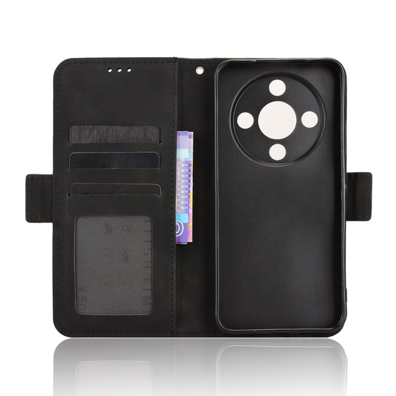 Etui z klapką do Honor Magic 8 Lite, Card Slot, czarne