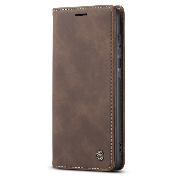 Etui CASEME do Samsung Galaxy S20 FE, Leather Wallet Case, brązowe