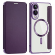 Etui z klapką do Samsung Galaxy S25 Edge, RFID Wallet MagSafe z ochroną aparatu, fioletowe