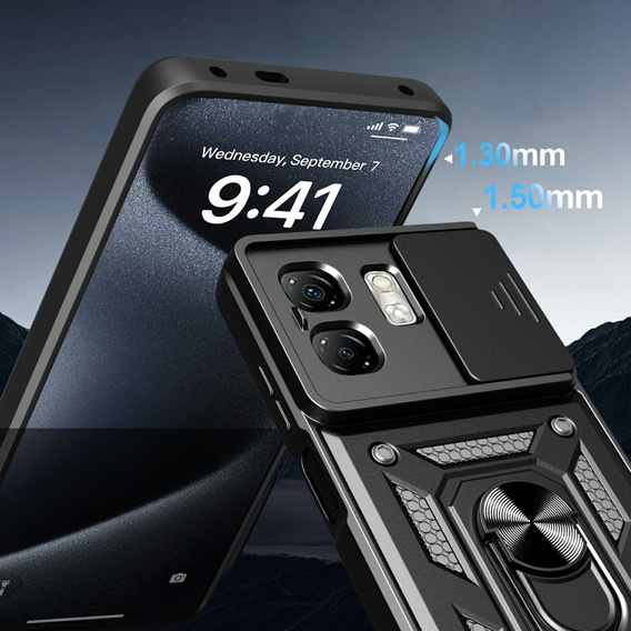 Etui pancerne do Infinix Hot 50i 4G, CamShield Slide, czarne