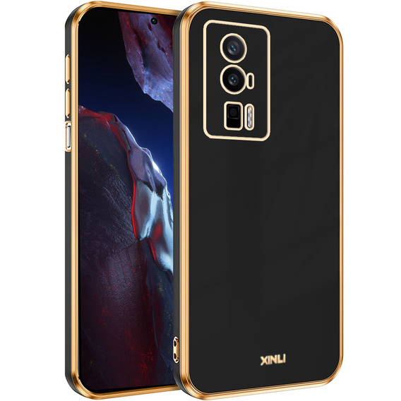 Etui do Poco F5 Pro 5G, Glamour CamShield, czarne