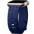 Pasek Silikonowy do Apple Watch 1/2/3/4/5/6/7/8/9/10/11/SE Ultra 1/2/3 42/44/45/46/49mm, Leopard, Granatowy