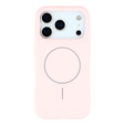 Etui silikonowe do iPhone 17 Pro Max - kompatybilne z MagSafe, antywstrząsowe, różowe