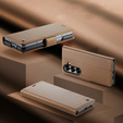Etui z klapką CASEME do Samsung Galaxy Z Fold7 5G Litchi Wallet – brązowe