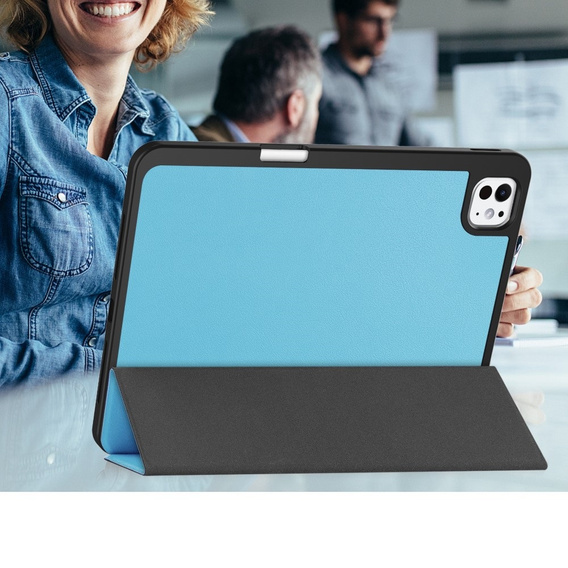 Etui do iPad Pro 11" 2024 (5 gen.), Smartcase z miejscem na rysik, niebieskie