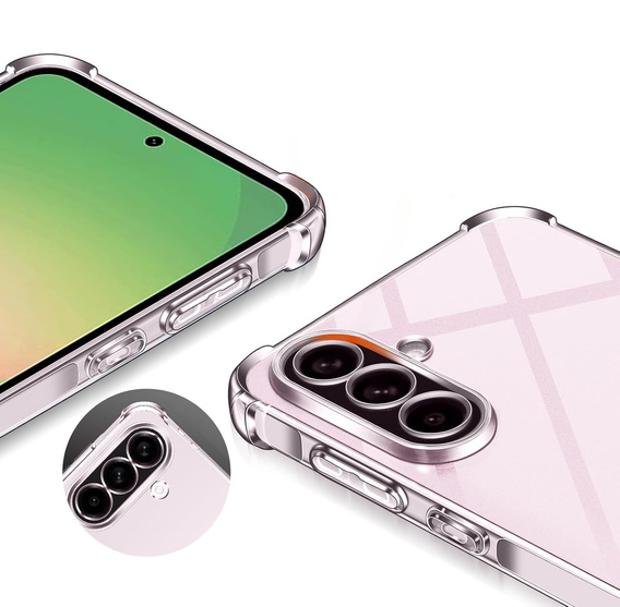 Etui do Samsung Galaxy A56 5G, Erbord Dropproof, przezroczyste + Szkło