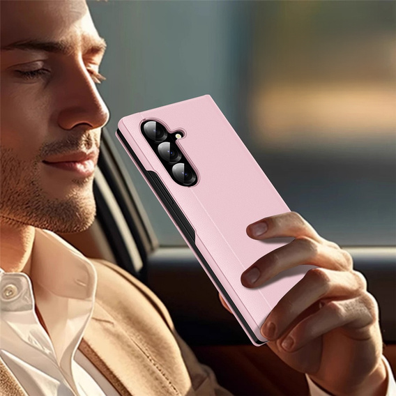 Etui do Samsung Galaxy Z Fold7, Smart View Wallet, różowe