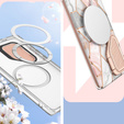 Etui Supcase do Samsung Galaxy S24 Ultra, Cosmo Marble Magsafe, Różowe (Bez folii)