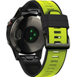Pasek Silikonowy Quickfit 26mm do Garmin, Limonkowy / Czarny