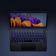 Etui z klawiaturą do Samsung Galaxy Tab S7 / S8, Dexnor Magnetic Keyboard Touchpad, czarne