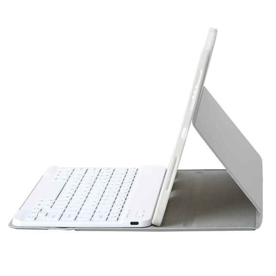 Etui z klawiaturą do Samsung Galaxy Tab A11+, Leather Pen Slot, szare