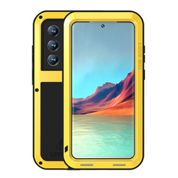 Etui Love Mei do Samsung Galaxy S22 Ultra, pancerne bez szkła, żółte