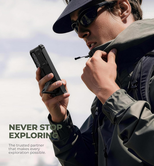 Etui pancerne do Samsung Galaxy S26 Plus, Dexnor Full Body (Two Frames), czarne