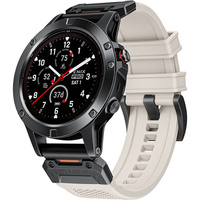 Pasek Silikonowy QuickFit do Garmin Fenix 22mm, Beżowy