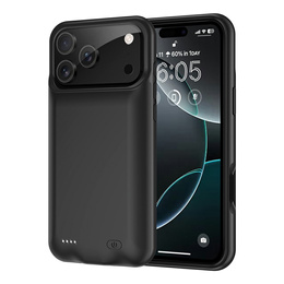 Etui z Baterią 6000mAh do iPhone 17 Pro Max, czarne