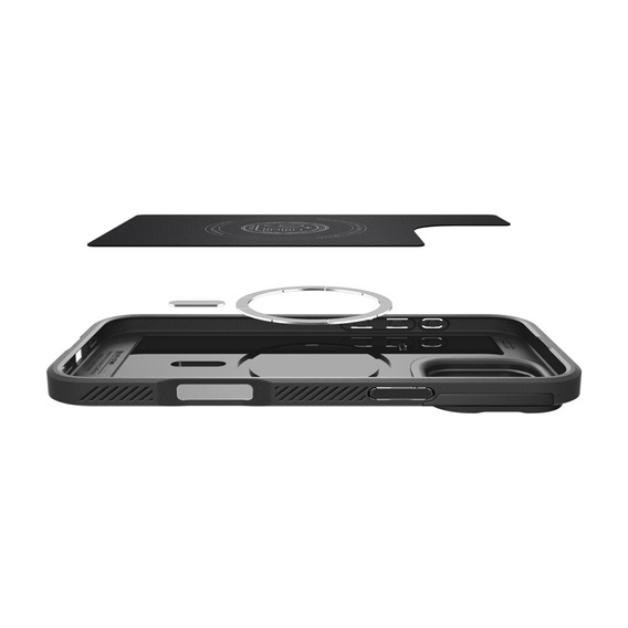 Etui Spigen do iPhone 16 Pro Max, Optik Armor Mag, czarne + Szkło Hartowane 9H