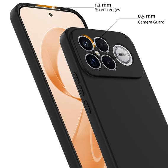 Etui do Xiaomi Poco F8 Ultra, Silicone Lite, do MagSafe, czarne