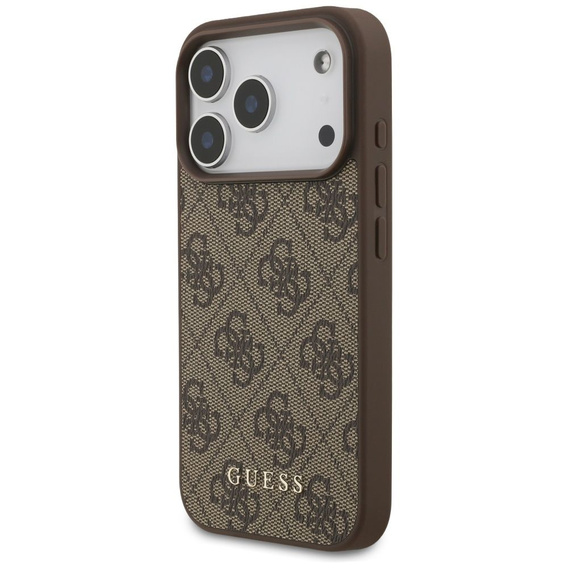 Etui GUESS do iPhone 17 Pro Max, 4G Classic Logo, brązowe