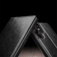 Etui z klapką do Samsung Galaxy S24 Ultra, QIALINO Leather Wallet, czarne