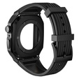 Pasek Silikonowy z Etui do Apple Watch 4/5/6/7/8/9/SE 44/45MM, Czarny