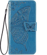 Etui z klapką do Vivo Y19s, Butterfly, niebieskie