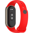 Pasek Silikonowy do Xiaomi Smart Band 10 / 9 / 8, Czerwony