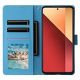 Etui z klapką do Xiaomi Redmi Note 13 Pro 4G / Xiaomi Redmi Note 14S / Xiaomi Poco M6 Pro 4G, Wallet, Marble niebieskie