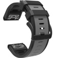 Pasek Silikonowy Quickfit 22mm do Garmin, Szary / Czarny