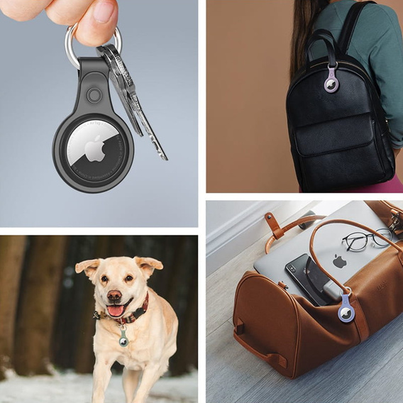 Etui do AirTag 2 / 1, Dux Ducis, wsuwka, brelok do kluczy, 4 sztuki