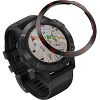 Nakładka Bezel Ring do Garmin Fenix 6 / 6 Pro / 6 Sapphire, Czarno - Czerwona