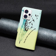 Etui z klapką do Motorola Moto G53 5G / G23 / G13, Wallet, Feather niebieskie / żółte