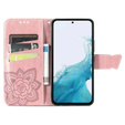 Etui z klapką do Samsung Galaxy A56 5G, Butterfly, różowe rose gold