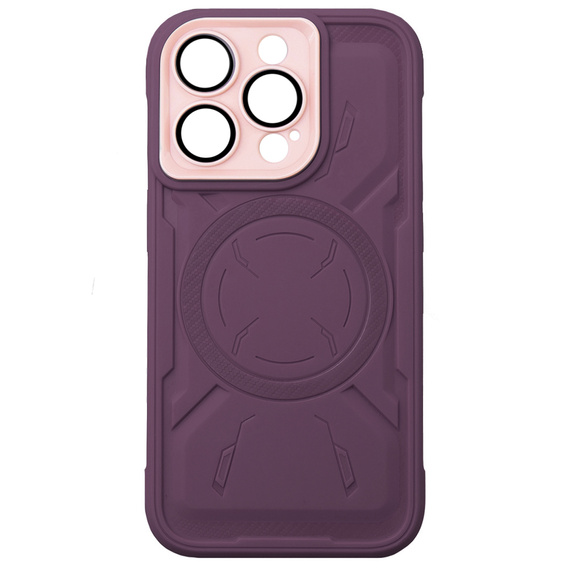 Etui do iPhone 15 Pro, ERBORD Armor Mag do MagSafe, bordowe