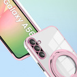 Etui Magnetyczne do Samsung Galaxy A56 5G, do MagSafe, różowe + Szkło 9H